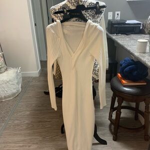 SHEIN⭐️ -White Long Sleeve Ribbed Dress 4 For $25
